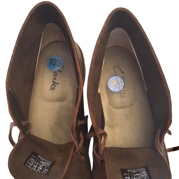 Clarks Bushacre 2 Dark Brown Leather Chukka Boots Size 10.5 Lace-up Ankle Boot - Picture 7 of 14